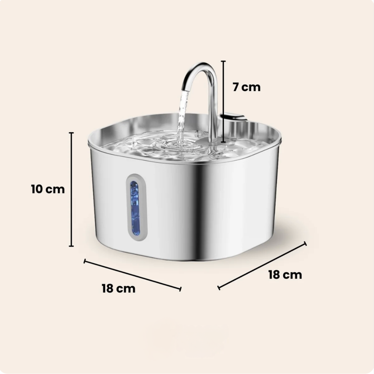 AquaPurr™ RVS Drinkfontein voor Katten