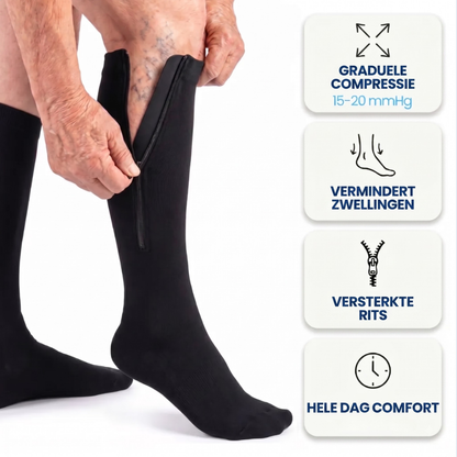 ZipEase™ Compressiekousen met Rits