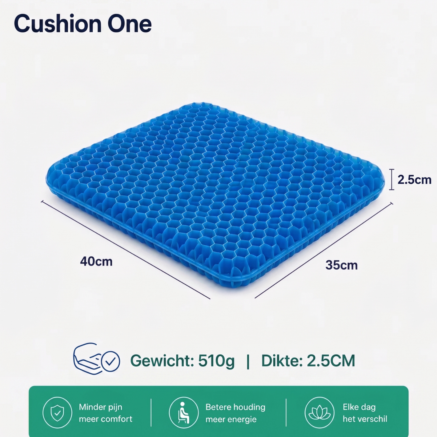 OrthoSeat™ Gel Zitkussen