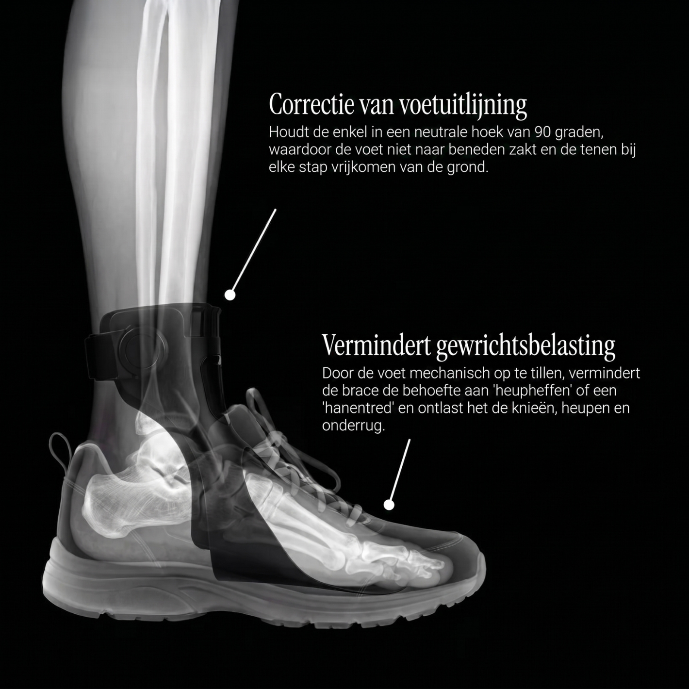 Delvra™ AFO Voetheffer Brace