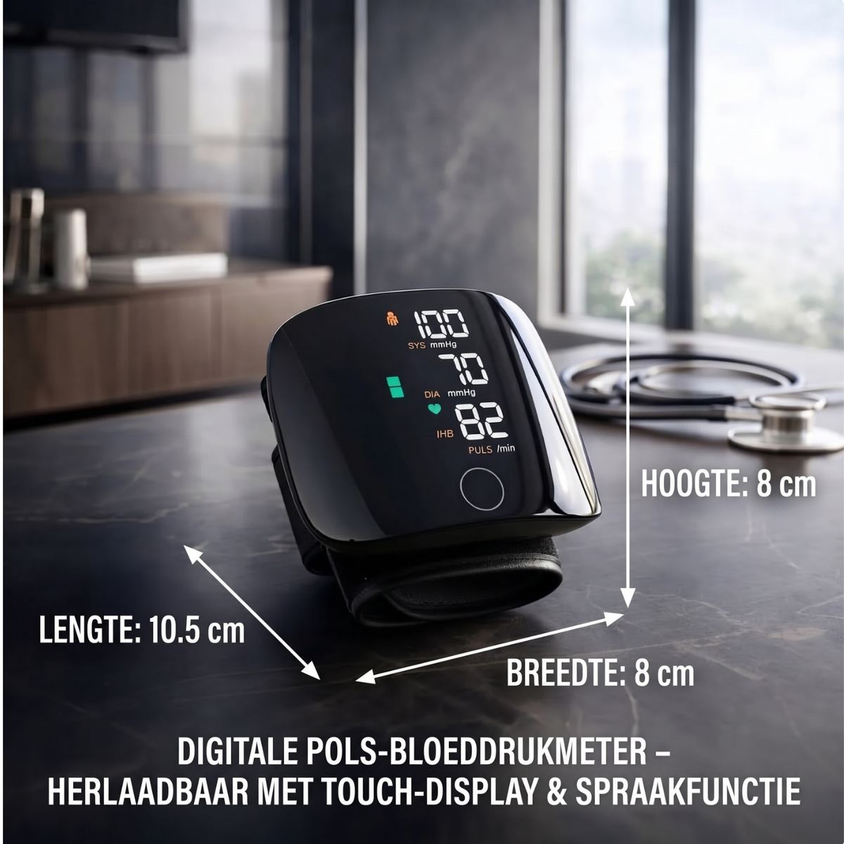 PulseCare™ Bloeddrukmeter voor de Pols